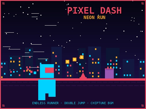 Pixel Dash: Neon Run gameplay